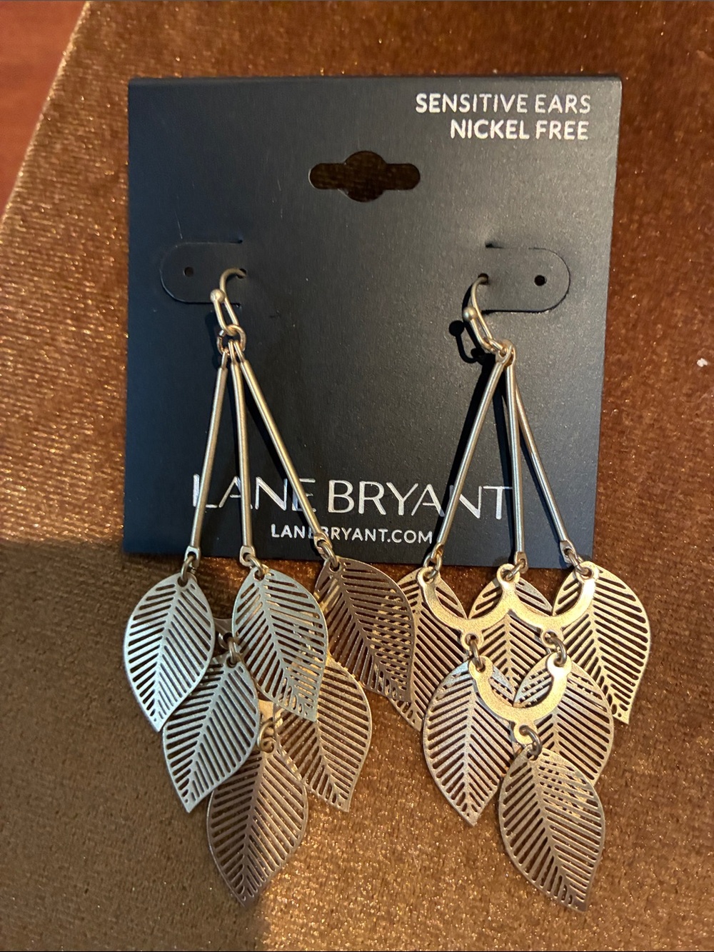 Lane Bryant Gold Leaf Dangle Earrings - Metallic Gold